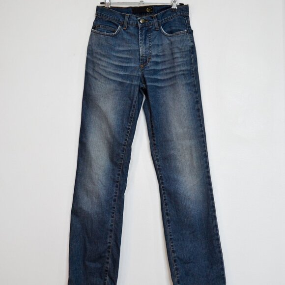 JUST CAVALLI Vintage Roberto Cavalli Straight-Leg Blue Jeans With Fading Size 27 - Picture 6 of 9